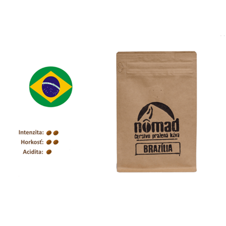 Pražená káva Brazília Santos, 250 g