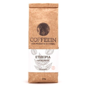 Bezkofeínová zrnková káva Etiopia Yirgacheffe, 200 g 